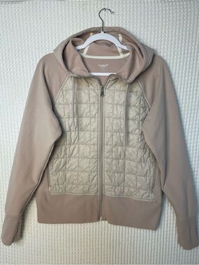 Old Navy Active Dynamic Quilted Zip Hooded Jacket, Light Pink, Size M